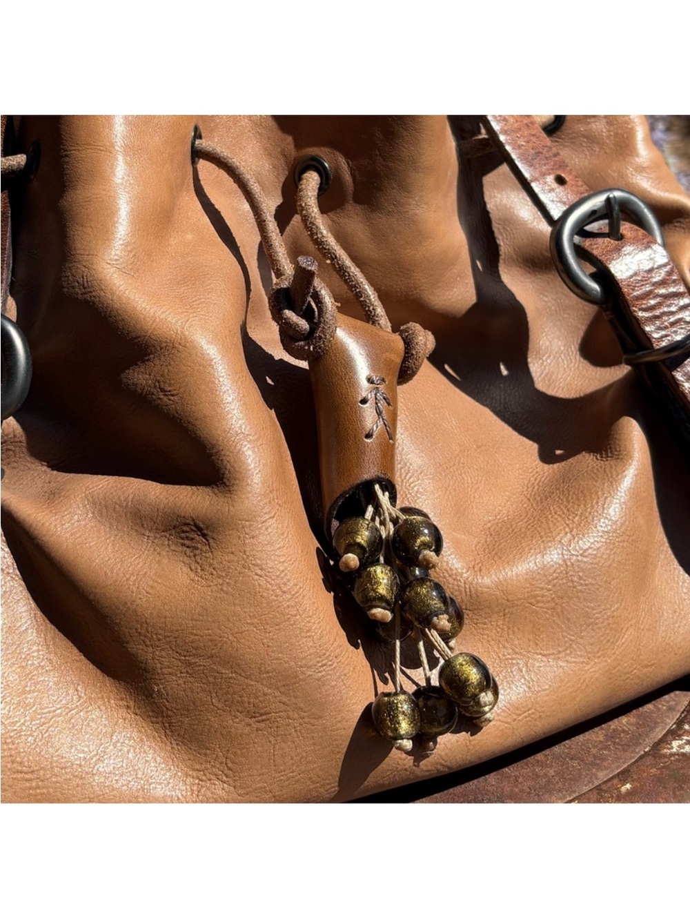 Henry Cuir - One of a Kind - Brown Leather Shoulder Bag - Picture 4 of 11